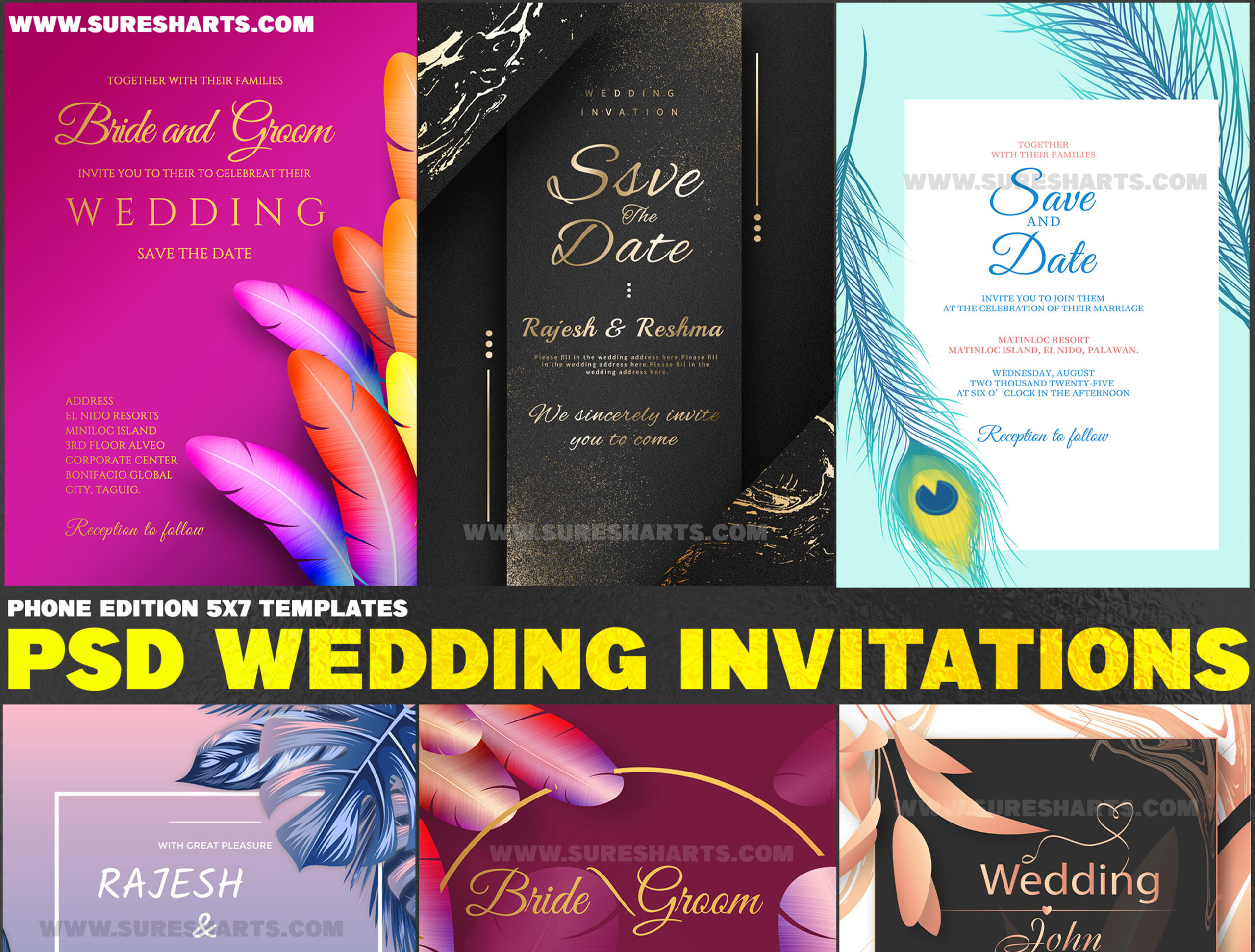 Wedding Invitation PSD Templates Free Download PSDStore