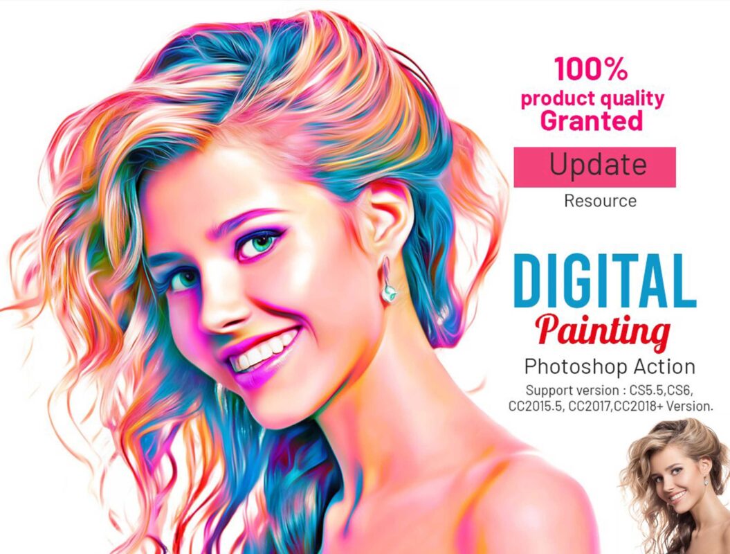 Digital Painting Photoshop Action – Free Download