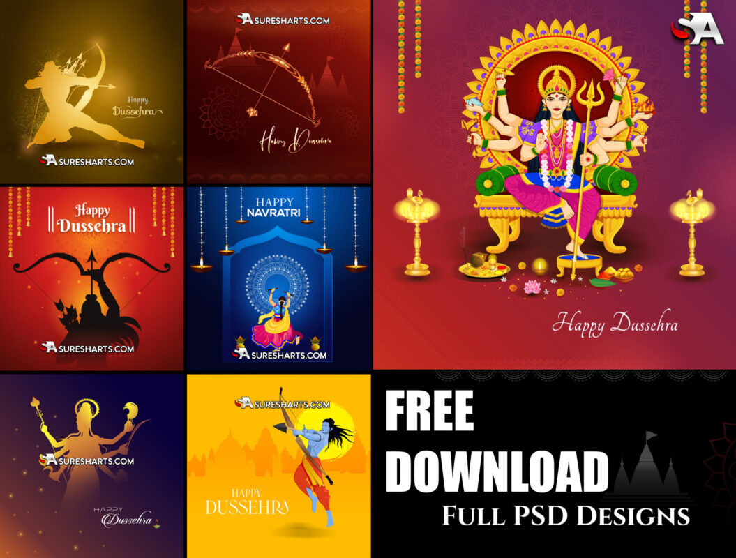 10+ HAPPY DUSSEHRA PSD TEMPLATES – FREE DOWNLOAD