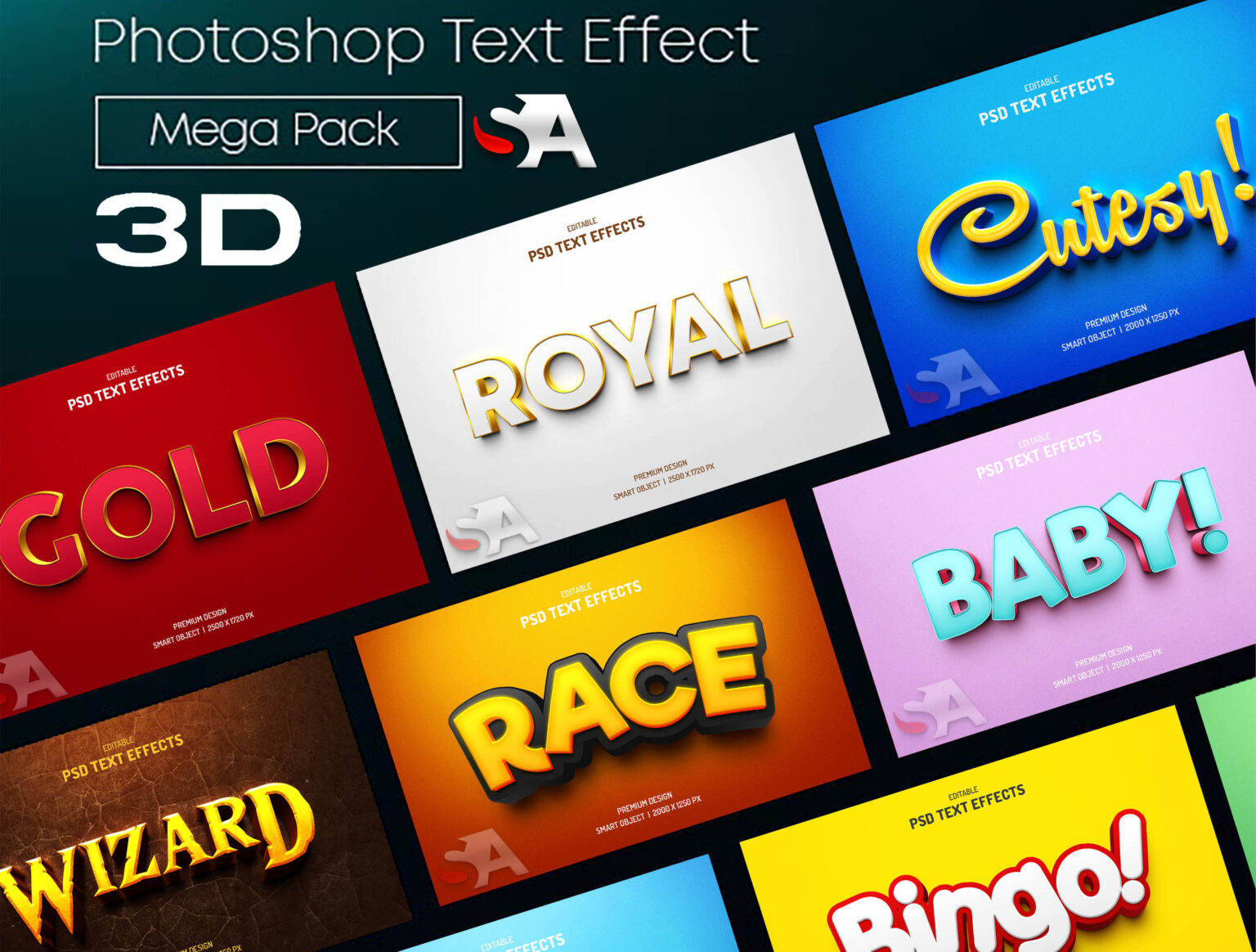 3d text effects photoshop download