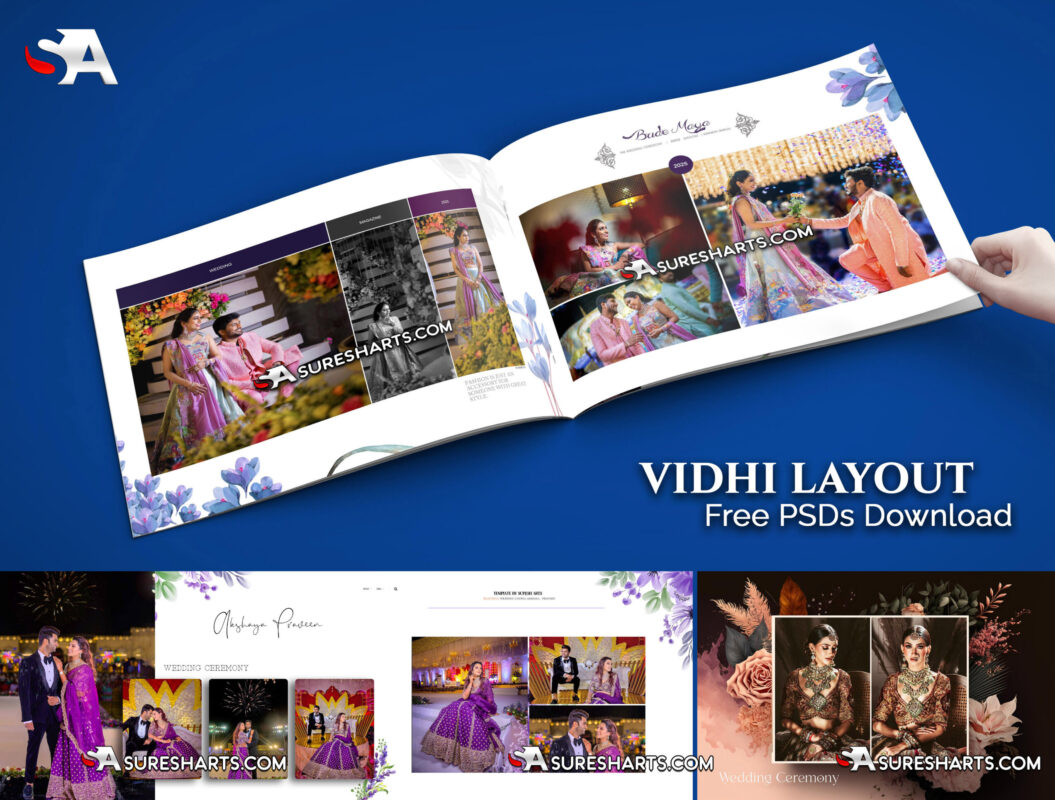 Wedding Album Vidhi PSD Templates Free Download