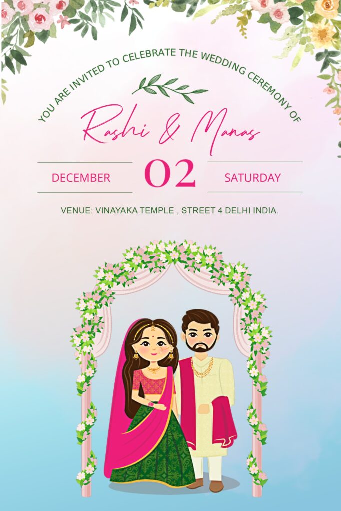 hindu wedding invitation card designs free download | Hindu wedding invitations, Indian wedding invitation wording, Indian wedding invitations